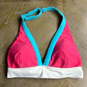 BE CREATIVE SWIM Pink Triangle Swim Bikini Top M